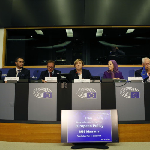 Maryam Rajavi’s speech at the Parliament of Europe – Presentation of the book on the 1988 massacre of political prisoners in Iran- October 23, 2019