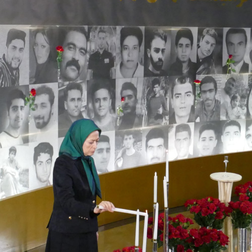 Lighting candles in the memory of November 2019 uprising