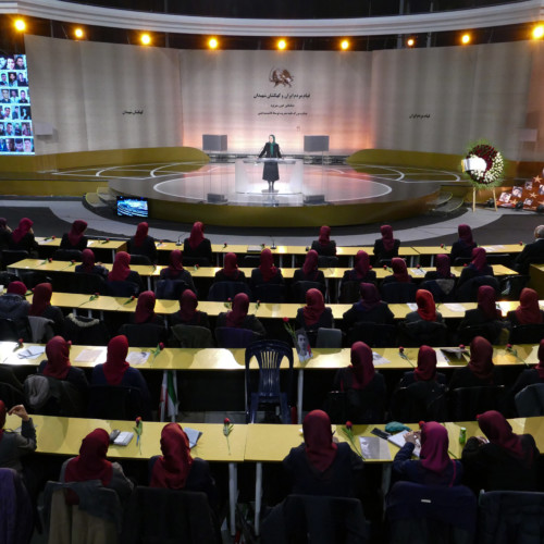 Maryam Rajavi at the ceremony of commemorating the 40th day of the martyrdom of the victims of Iran Uprising - Ashraf-3- December 2019