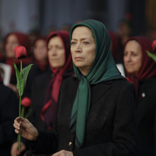 Maryam Rajavi at the ceremony of commemorating the 40th day of the martyrdom of the victims of Iran Uprising - Ashraf-3- December 2019