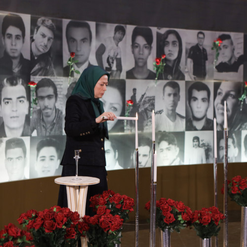 Lighting candles in the memory of November 2019 uprising