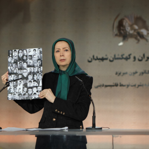 Maryam Rajavi at the ceremony of commemorating the 40th day of the martyrdom of the victims of Iran Uprising - Ashraf-3- December 2019