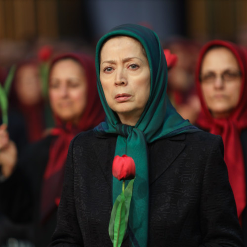 Maryam Rajavi at the ceremony of commemorating the 40th day of the martyrdom of the victims of Iran Uprising - Ashraf-3- December 2019