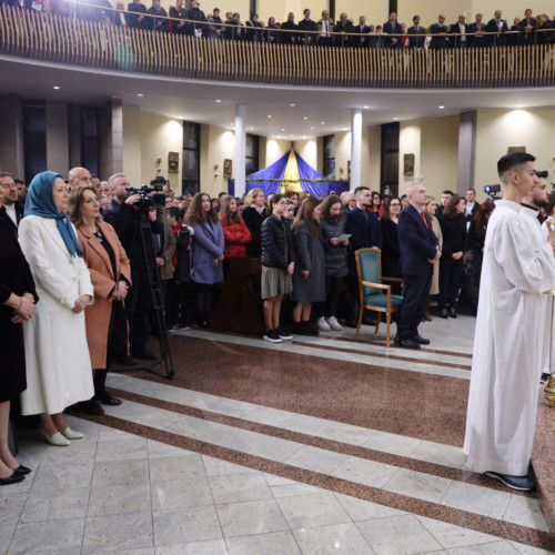 Maryam Rajavi at the Christmas Eve mass at Tirana’s Saint Paul Metropolitan Archdiocese- December 25, 2019