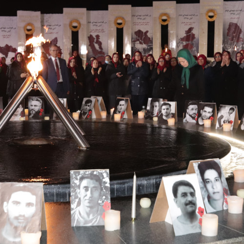 Maryam Rajavi at the ceremony of commemorating the 40th day of the martyrdom of the victims of Iran Uprising - Ashraf-3- December 2019