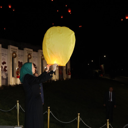 Maryam Rajavi at the ceremony of commemorating the 40th day of the martyrdom of the victims of Iran Uprising - Ashraf-3- December 2019