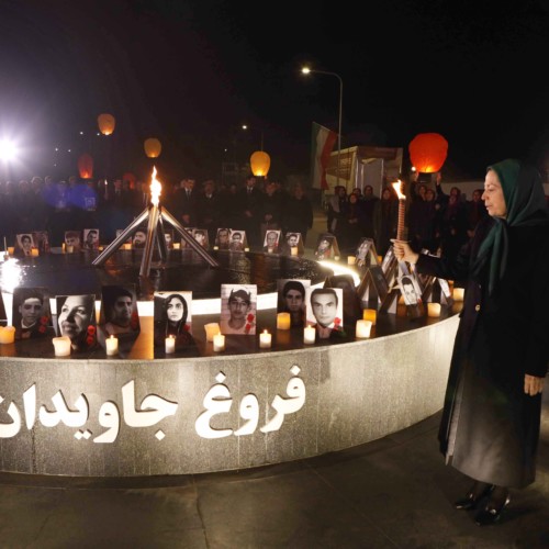 Maryam Rajavi at the ceremony of commemorating the 40th day of the martyrdom of the victims of Iran Uprising - Ashraf-3- December 2019