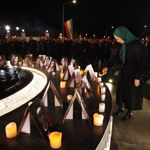 Maryam Rajavi at the ceremony of commemorating the 40th day of the martyrdom of the victims of Iran Uprising - Ashraf-3- December 2019