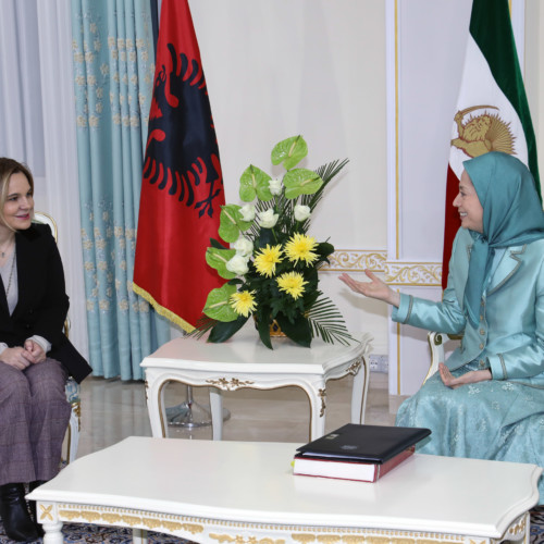 Maryam Rajavi’s meeting with Mrs. Monika Kryemadhi at Ashraf 3