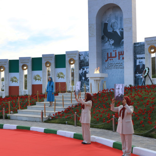 Maryam Rajavi, in ceremony to commemorate July 20 anniversary of Iranians’ historic uprising in 1952 in honor of Dr. Mohammad Mosaddeg – Ashraf 3, July 17, 2020.