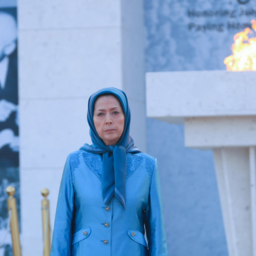 Maryam Rajavi, in ceremony to commemorate July 20 anniversary of Iranians’ historic uprising in 1952 in honor of Dr. Mohammad Mosaddeg – Ashraf 3, July 17, 2020.