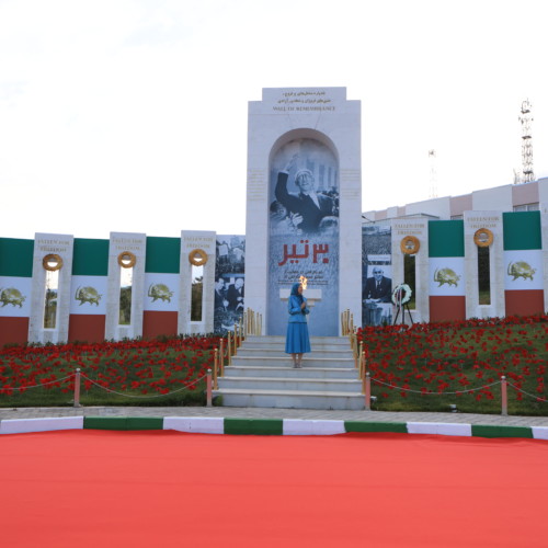 Maryam Rajavi, in ceremony to commemorate July 20 anniversary of Iranians’ historic uprising in 1952 in honor of Dr. Mohammad Mosaddeg – Ashraf 3, July 17, 2020.