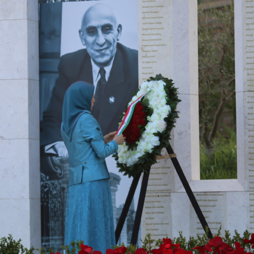 Maryam Rajavi, in ceremony to commemorate July 20 anniversary of Iranians’ historic uprising in 1952 in honor of Dr. Mohammad Mosaddeg – Ashraf 3, July 17, 2020.