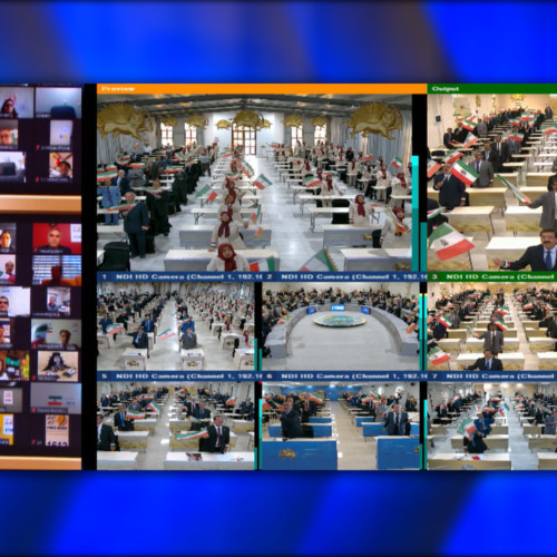 View of gathering halls in Ashraf 3 during Free Iran Global Summit with Maryam Rajavi – Ashraf 3, July 17, 2020.