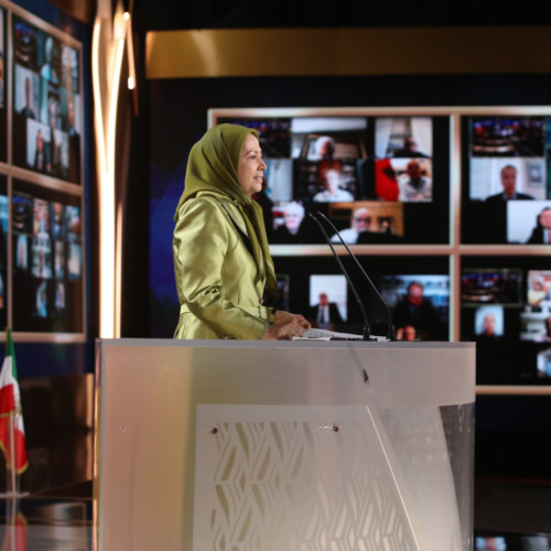 Maryam Rajavi at the third session of the Free Iran Global Summit- The conference entitled “Iranian Regime’s Terrorism; Shut Down Tehran’s Embassies, Expel its Agents and Operatives ,” - Ashraf 3 - July 20, 2020