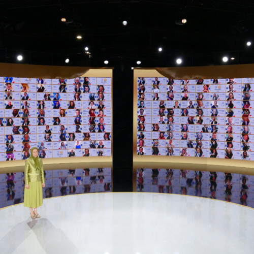 Maryam Rajavi at the third session of the Free Iran Global Summit- The conference entitled “Iranian Regime’s Terrorism; Shut Down Tehran’s Embassies, Expel its Agents and Operatives ,” - Ashraf 3 - July 20, 2020