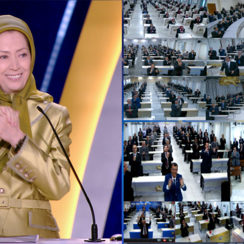 Maryam Rajavi at the third session of the Free Iran Global Summit- The conference entitled “Iranian Regime’s Terrorism; Shut Down Tehran’s Embassies, Expel its Agents and Operatives ,” - Ashraf 3 - July 20, 2020