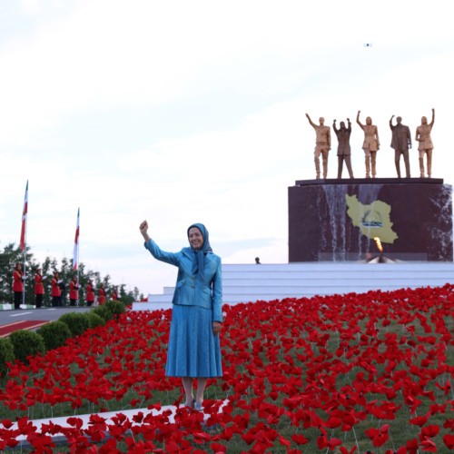 Maryam Rajavi, in ceremony to commemorate July 20 anniversary of Iranians’ historic uprising in 1952 in honor of Dr. Mohammad Mosaddeg – Ashraf 3, July 17, 2020.