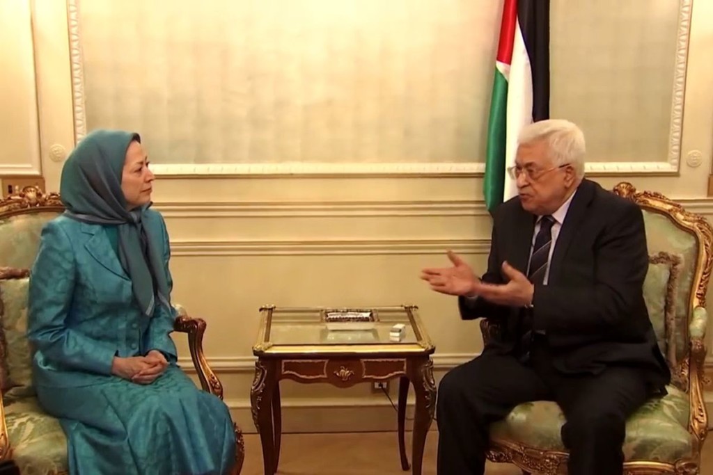 Maryam Rajavi, meets President Mahmoud Abbas