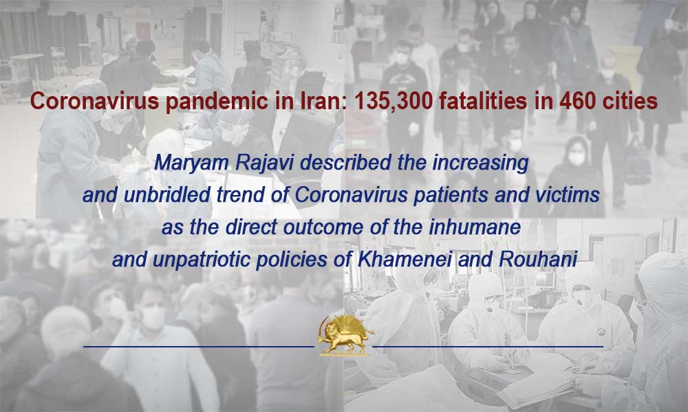 Coronavirus pandemic in Iran: 135,300 fatalities in 460 cities