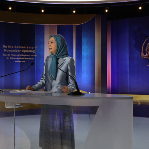 Maryam Rajavi at the anniversary of the uprising in November 2019 - November 10, 2020