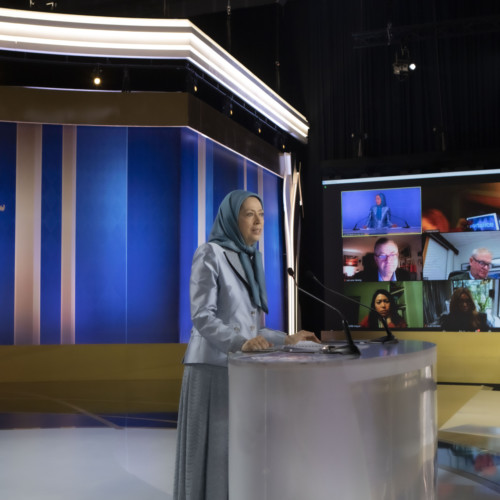 Maryam Rajavi at the anniversary of the uprising in November 2019 - November 10, 2020