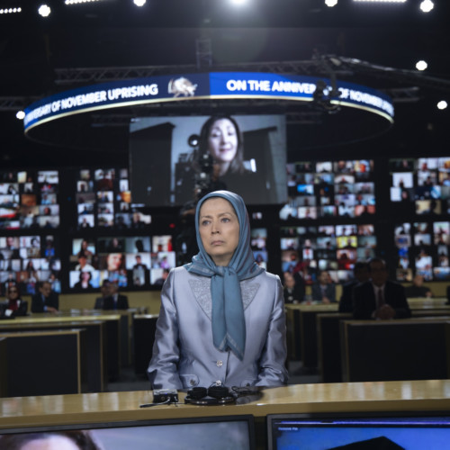 Maryam Rajavi at the anniversary of the uprising in November 2019 - November 10, 2020