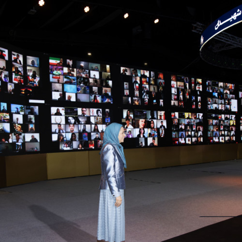 Maryam Rajavi at the anniversary of the uprising in November 2019 - November 10, 2020
