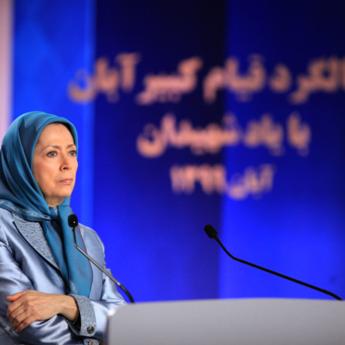 Maryam Rajavi at the anniversary of the uprising in November 2019 - November 10, 2020