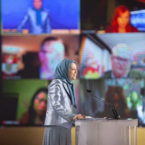 Maryam Rajavi at the anniversary of the uprising in November 2019 - November 10, 2020