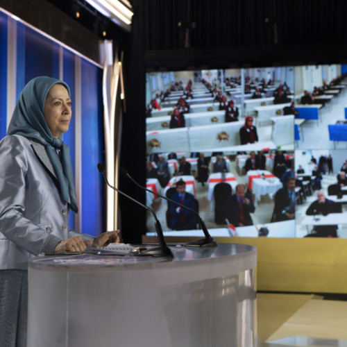 Maryam Rajavi at the anniversary of the uprising in November 2019 - November 10, 2020