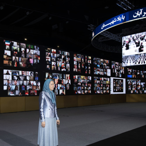 Maryam Rajavi at the anniversary of the uprising in November 2019 - November 10, 2020