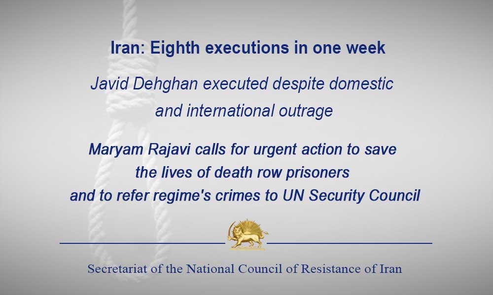 Iran: Eighth executions in one week