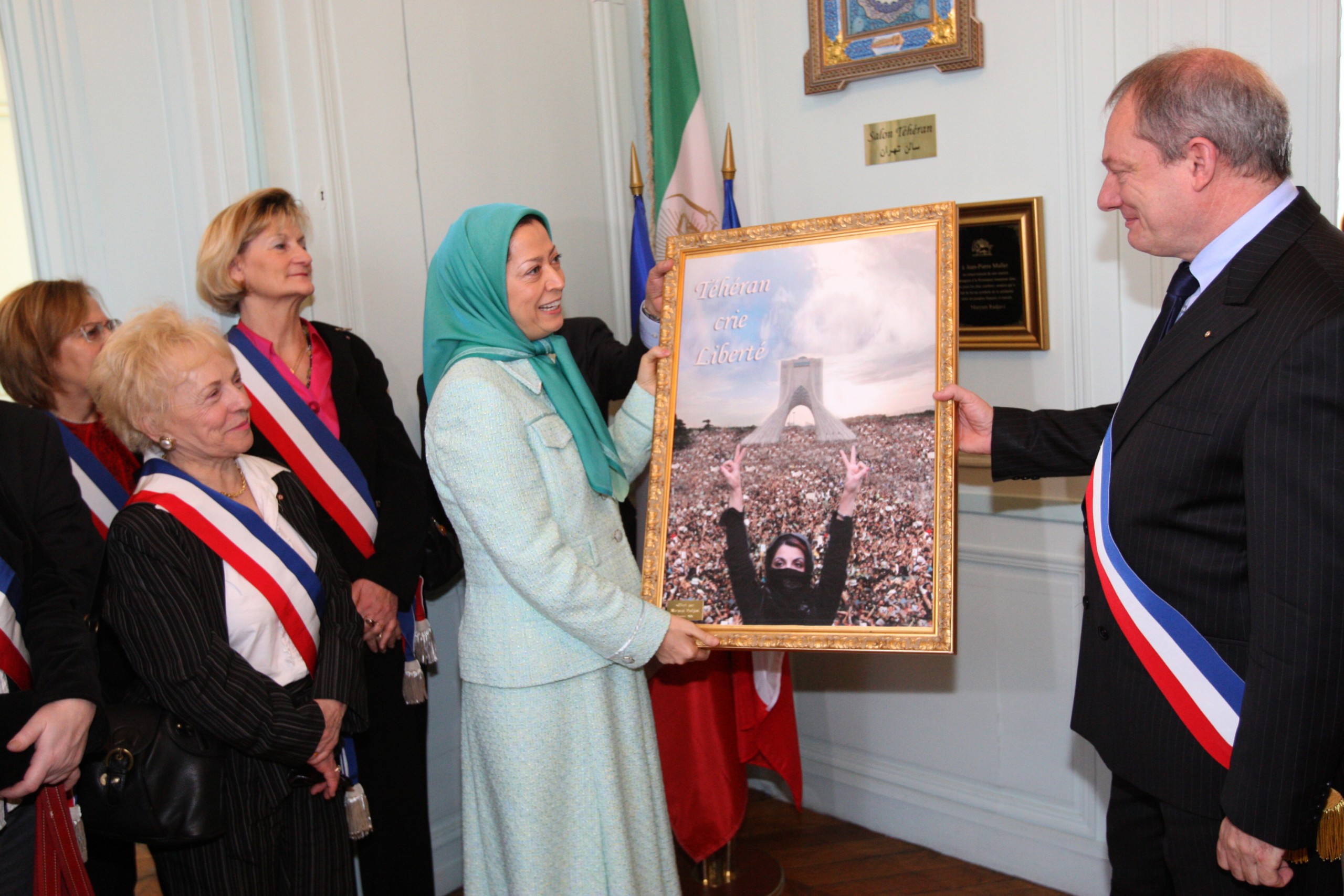Maryam Rajavi attends ceremony inaugurating the "Hall of Tehran" 