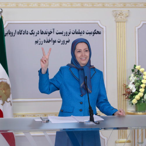 Maryam Rajavi at the Global Conference Concurrent with the Conviction of the Clerical Regime’s Terrorist Diplomat by a European Court - February 4, 2021