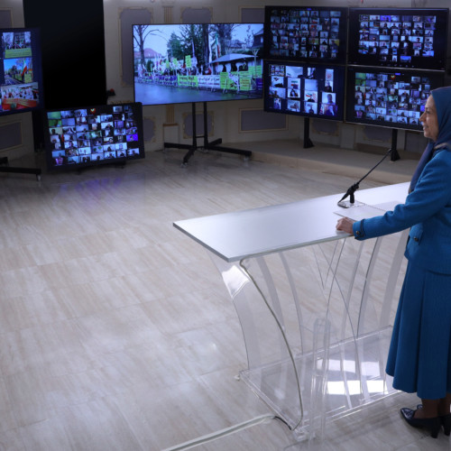 Maryam Rajavi at the Global Conference Concurrent with the Conviction of the Clerical Regime’s Terrorist Diplomat by a European Court - February 4, 2021