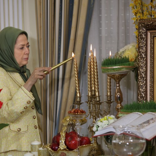 Maryam Rajavi in a gathering celebrating the Iranian New Year- March 20, 2021