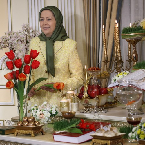 Maryam Rajavi in a gathering celebrating the Iranian New Year- March 20, 2021