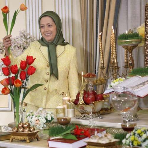 Maryam Rajavi in a gathering celebrating the Iranian New Year- March 20, 2021