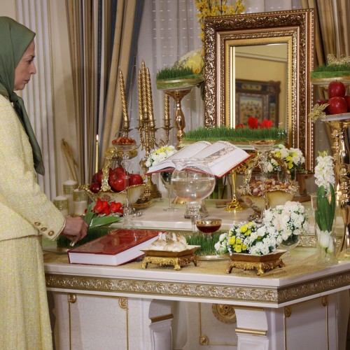 Maryam Rajavi in a gathering celebrating the Iranian New Year- March 20, 2021