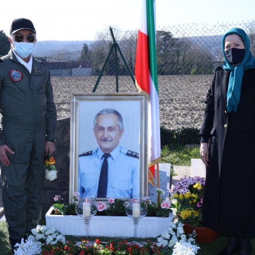 Paying homage to the national hero, PMOI pilot, Col. Behzad Mo’ezzi