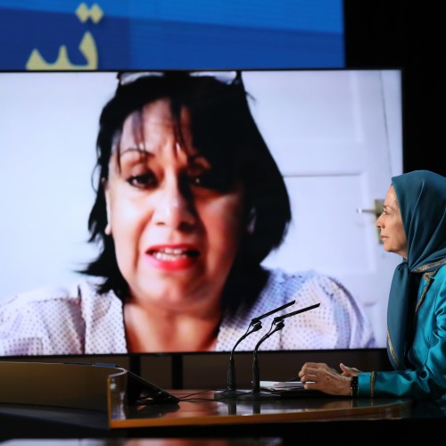 Baroness Sandy Verma, Former UK Parliamentary Under-Secretary of State for International Development speaks at the second day of the Free Iran World Summit - Europe – Arab World Stand with the Resistance - July 11, 2021