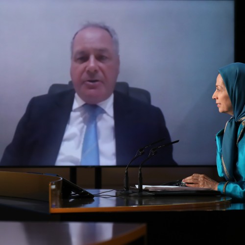 Bob Blackman, British MP speaks at the second day of the Free Iran World Summit - Europe – Arab World Stand with the Resistance - July 11, 2021