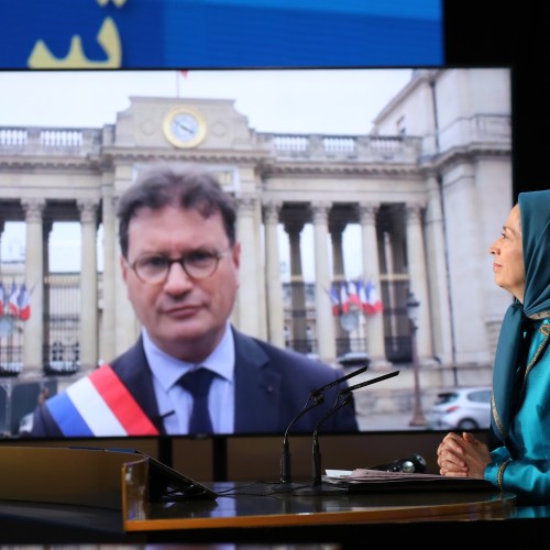 Philippe Gosselin, French MP representing the Manche Department speaks at the second day of the Free Iran World Summit - Europe – Arab World Stand with the Resistance - July 11, 2021