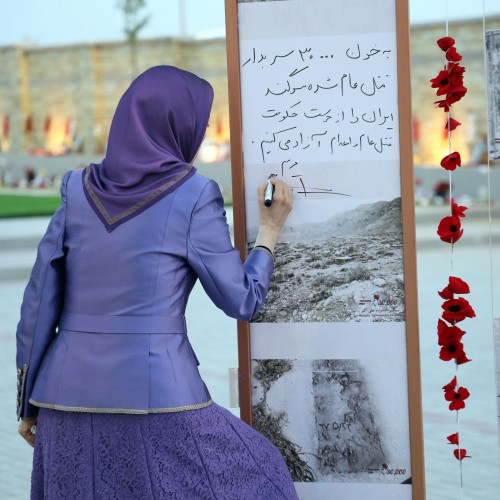 Maryam Rajavi at the third day of the Free Iran World Summit - Global Support for Iranian People's uprising and Democratic Alternative 