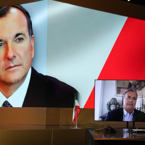 Franco Frattini, Minister of Foreign Affairs of Italy (2008 –2011) & (2002 –2004), European Commissioner for Justice, Freedom and Security speaks at the first day of the Free Iran World Summit - The Democratic Alternative on the March to Victory- July 10,  (2004 –2008)