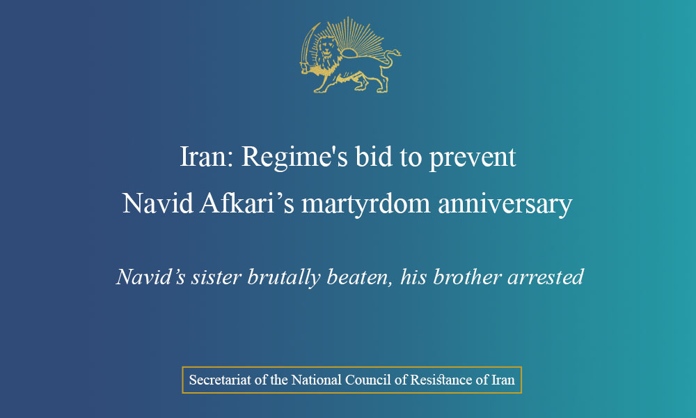 Iran: Regime’s bid to prevent Navid Afkari’s martyrdom anniversary