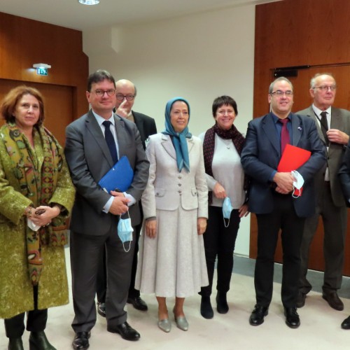 Maryam Rajavi at a conference with members of the French National Assembly - January 12, 2022