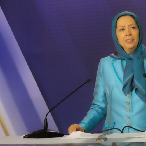 Maryam Rajavi- International dignitaries participate in a conference - Holding the mullahs’ regime accountable for genocide, terrorism, and nuclear defiance - Auvers-sur-Oise - January 17, 2022