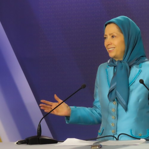 Maryam Rajavi- International dignitaries participate in a conference - Holding the mullahs’ regime accountable for genocide, terrorism, and nuclear defiance - Auvers-sur-Oise - January 17, 2022